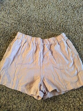 Madewell Lilac High-Waist Elastic Shorts